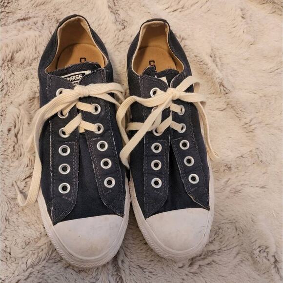 CONVERSE ALL STAR BLACK LOW TOP SIZE 8 - Picture 1 of 9